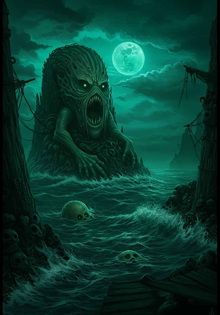 En la marea de la sombra relato de Cthulhu