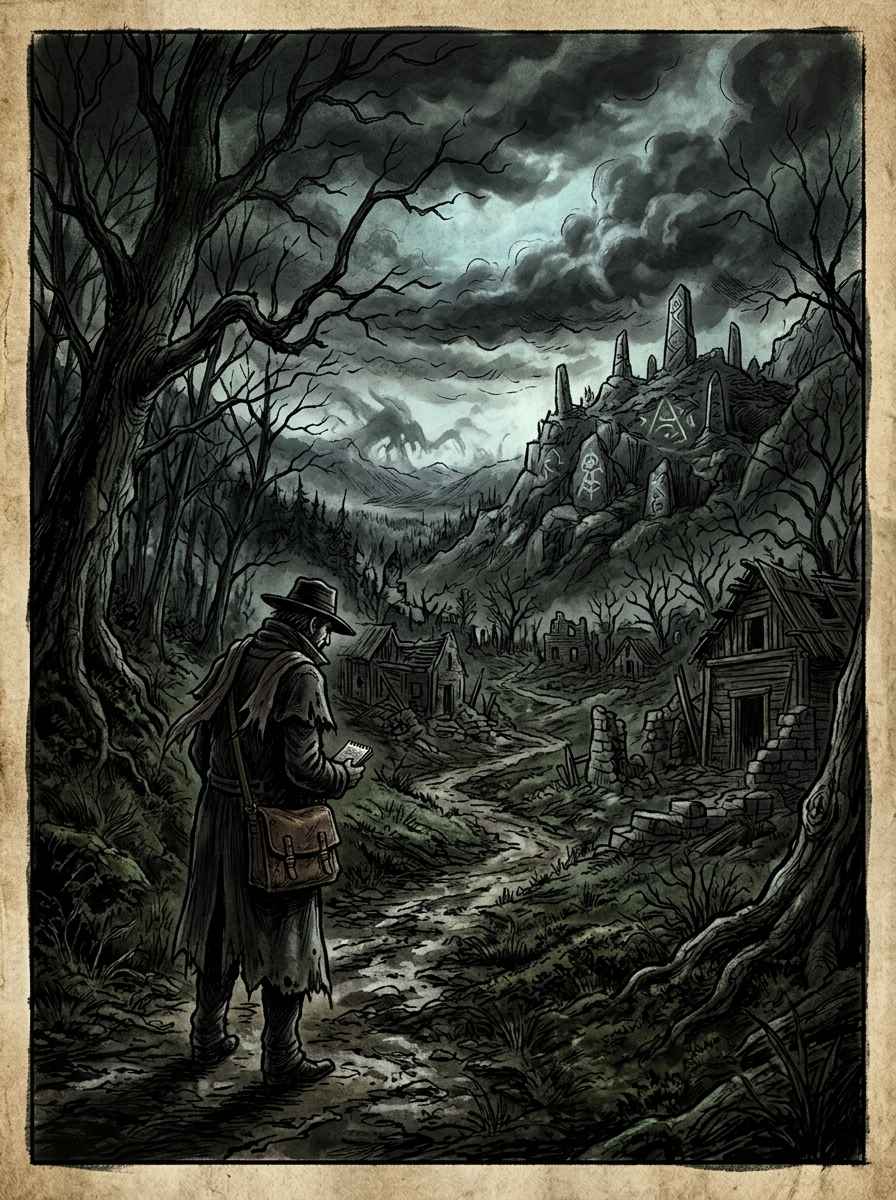 Portada del relato La voz en la niebla de Dunwich